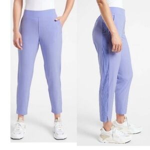 Athleta Brooklyn Ankle Pants 8 Periwinkle Stretch Athletic Lightweight